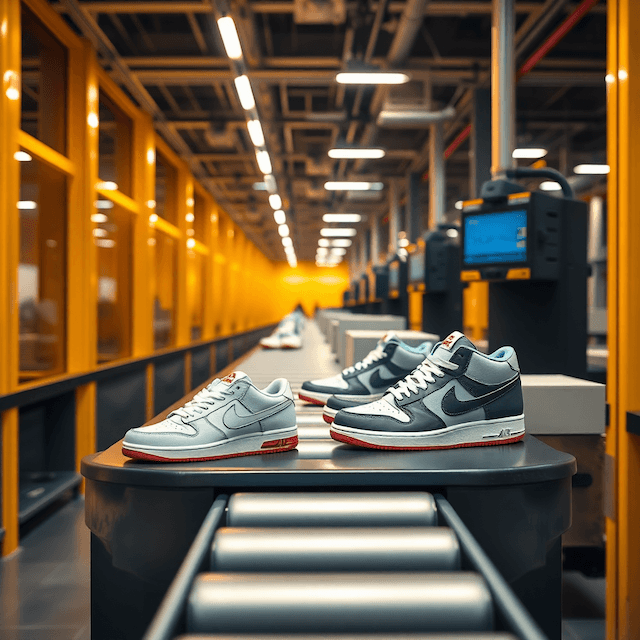 Sneakers moving through the FlyMyMall verification centre